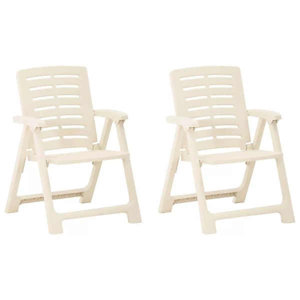 Gartenstühle 2 Stk. Kunststoff Weiß günstig online kaufen