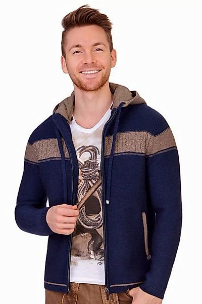 Spieth & Wensky Trachtenstrickjacke Strickjacke Herren - REMUS - dunkelblau günstig online kaufen