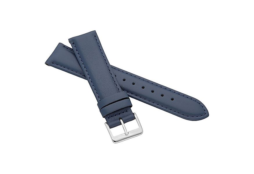 MARCHEL Uhrenarmband LLB-30 Dunkelblau, Hochwertiges Kalbsleder mit glatter günstig online kaufen