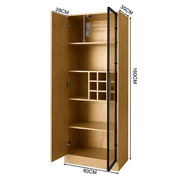 XDeer Vitrine Badezimmerschrank,Vitrine Vitrinenschrank mit Glastüren und B günstig online kaufen