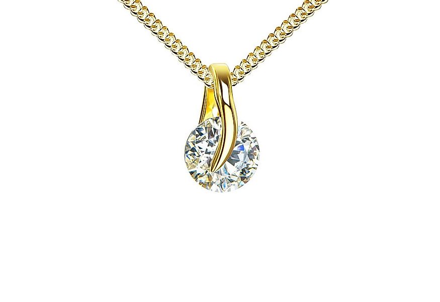 JEVELION Kette mit Anhänger Zikonia Anhänger 585 Gold - Made in Germany (Go günstig online kaufen