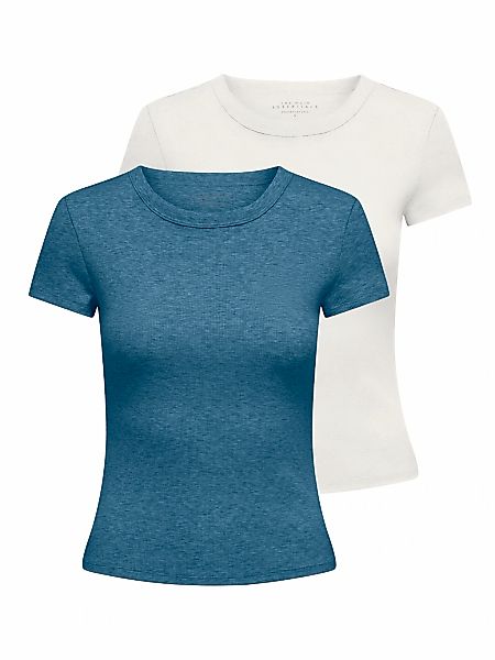 ONLY Kurzarmshirt "ONLEASY S/S TOP CS JRS 2 PACK", (Packung, 2 tlg.) günstig online kaufen