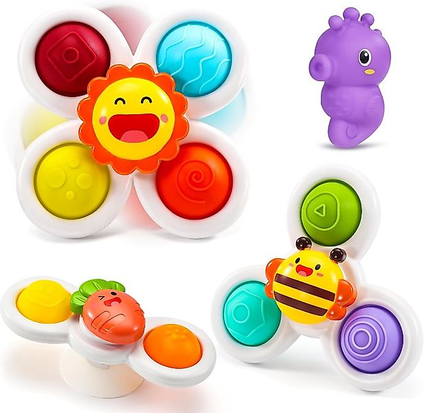 POPOLIC Greifspielzeug Saugnapf Spielzeug Spinner Baby - Baby Spielzeug 6-1 günstig online kaufen
