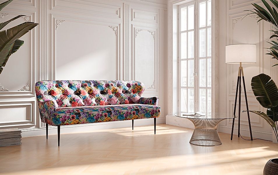 Home affaire 3-Sitzer "Amber" mit Knopfheftung,in verschieden Stoffarten günstig online kaufen