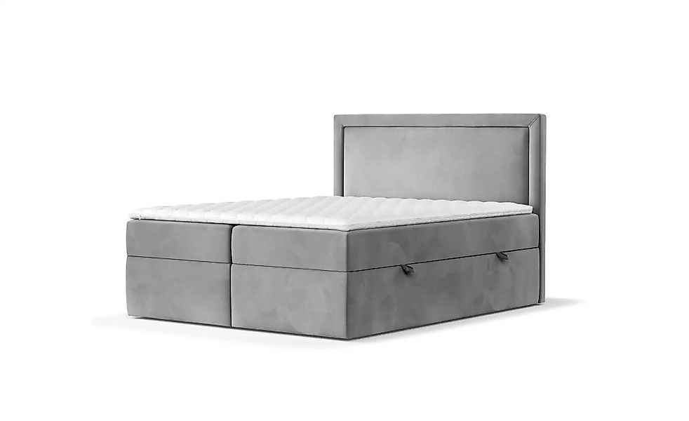 Boxspringbett mit Stauraum   ¦ grau ¦ Maße (cm): B: 162 H: 120 Betten > Kom günstig online kaufen