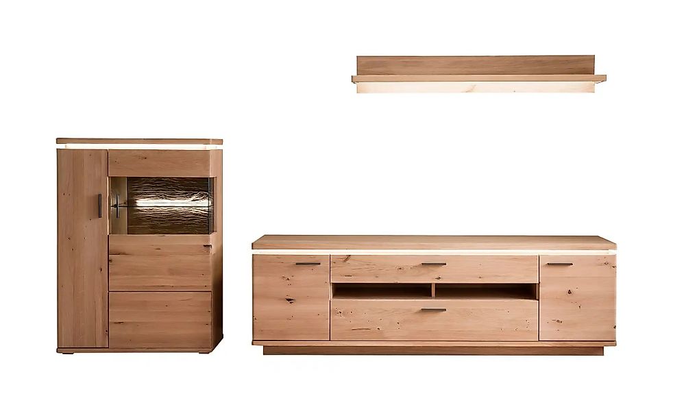 Woodford Wohnwand  Alone ¦ holzfarben ¦ Maße (cm): B: 300 H: 175 T: 50.0 Ko günstig online kaufen
