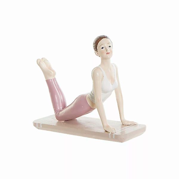 Deko-figur Dkd Home Decor Rosa Harz Yoga (16 X 6 X 13 Cm) günstig online kaufen