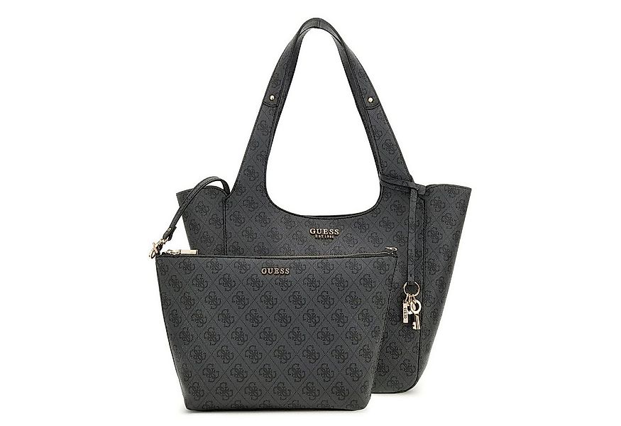Guess Umhängetasche GUESS Shopper Handtasche Calista Coal Logo (1, 1-tlg., günstig online kaufen