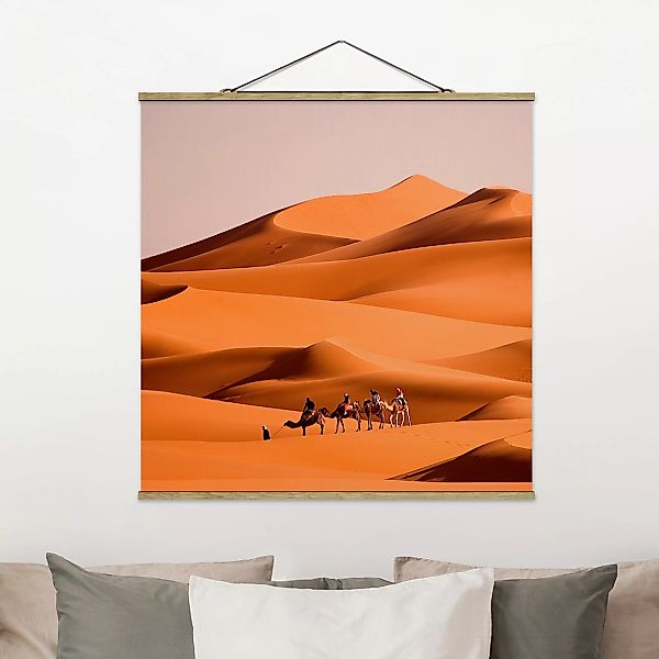 Stoffbild Tiere mit Posterleisten - Quadrat Namib Desert günstig online kaufen
