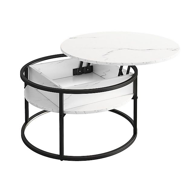 Vicco Couchtisch Marlo, Marmor Weiß, 77 x 77 cm (1-St) günstig online kaufen