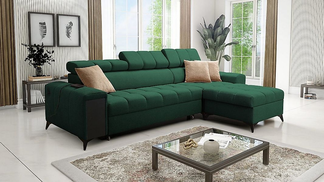 Kaiser Möbel Ecksofa Elegantes Ecksofa,Schlaffunktion GRECO I MINI Avra Grü günstig online kaufen