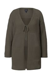 Ulla Popken Strickjacke Strickjacke Lochstrick Oversized günstig online kaufen