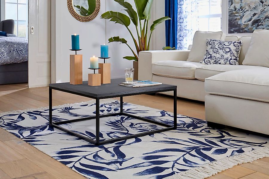 Home affaire Couchtisch "Voorst", aus massiver Eiche und Metallgestell günstig online kaufen