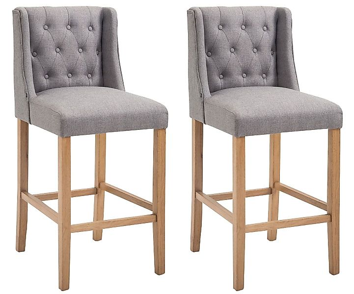CLP Barhocker Cassandra Stoff (2er Set, günstig online kaufen