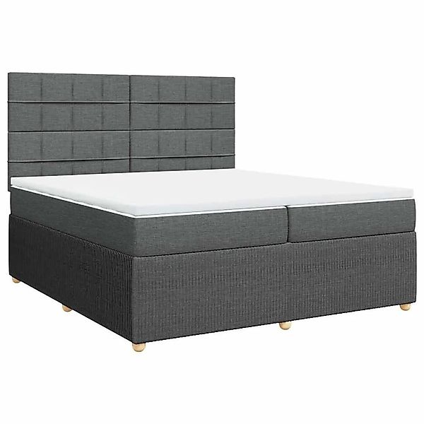 vidaXL Boxspringbett mit Matratze Dunkelgrau 200x200 cm Stoff 3294464 günstig online kaufen