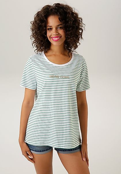 Aniston CASUAL T-Shirt, im Streifen-Dessin günstig online kaufen