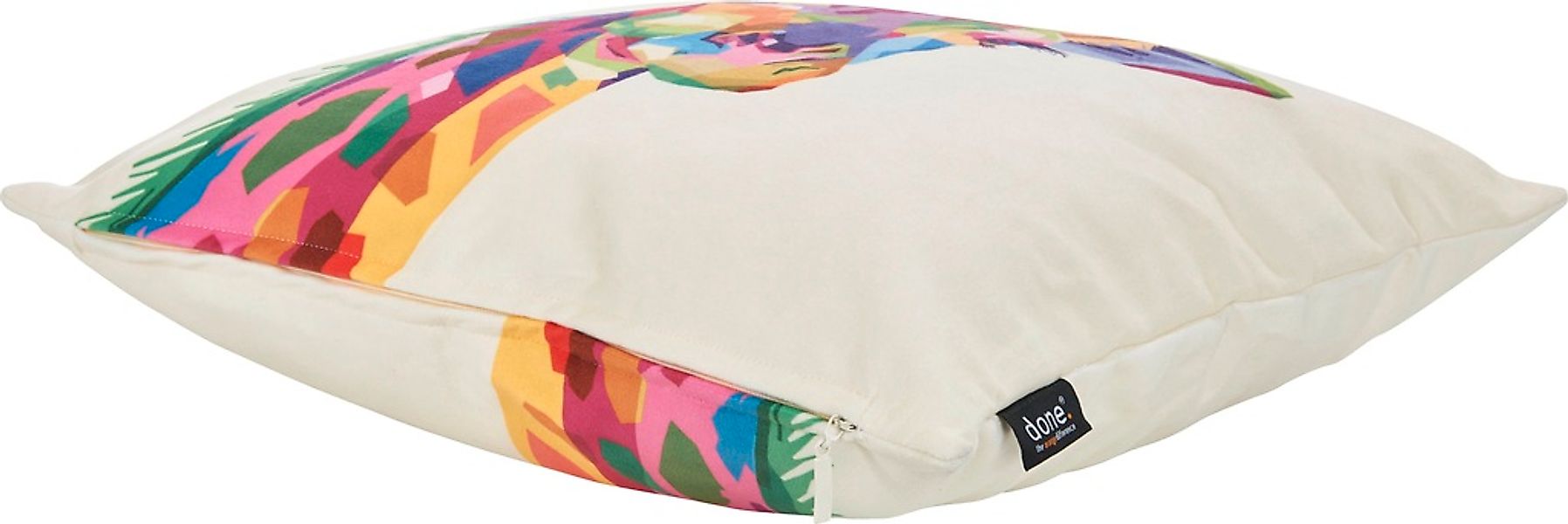 done.® Dekokissen »Velour Print Giraffe«, Beidseitig bedruckte Kissenhülle, günstig online kaufen