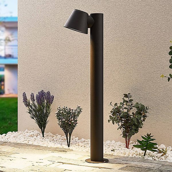 Lindby Pollerleuchte Ileyna, anthrazit, Metall, 70cm günstig online kaufen