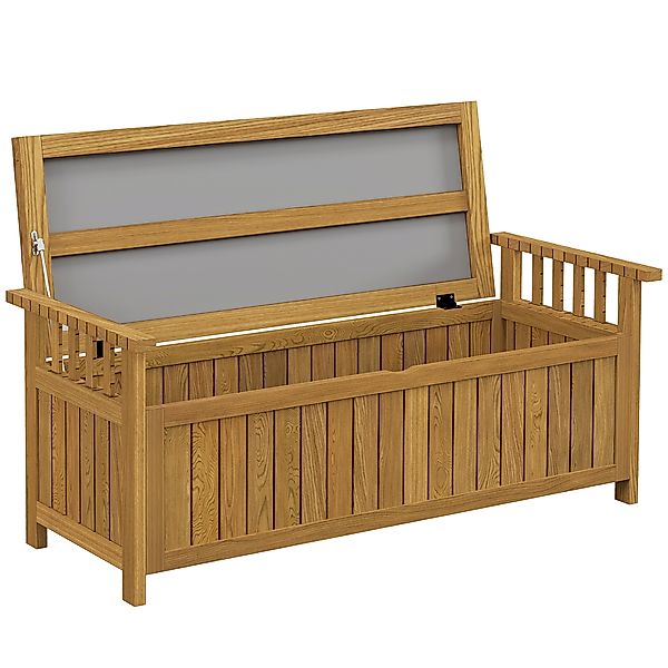 Outsunny Gartenbank aus Holz für 2 Personen mit 186L Stauraum, Außenbank mi günstig online kaufen