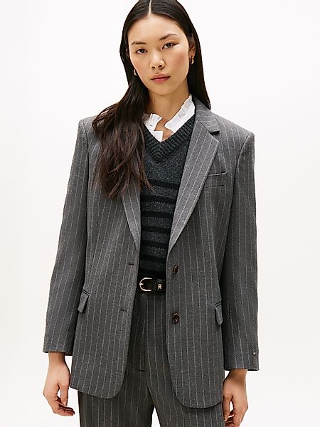 Tommy Hilfiger Longblazer PINSTRIPE RELAXED BLAZER günstig online kaufen