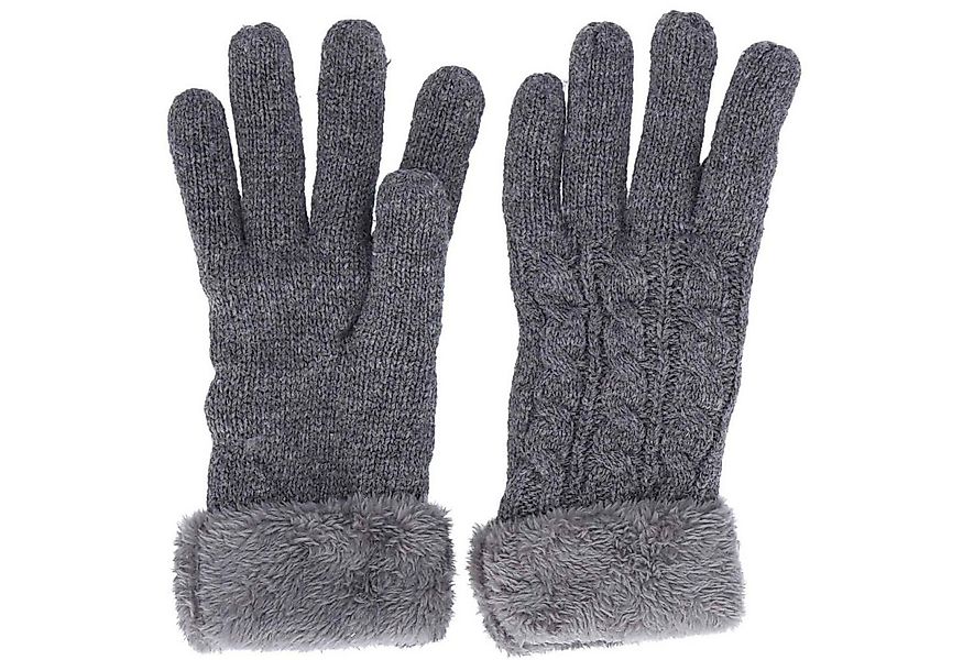 Antonio Strickmütze Antonio Damen Winter Fingerhandschuhe Teddy Futter dark günstig online kaufen