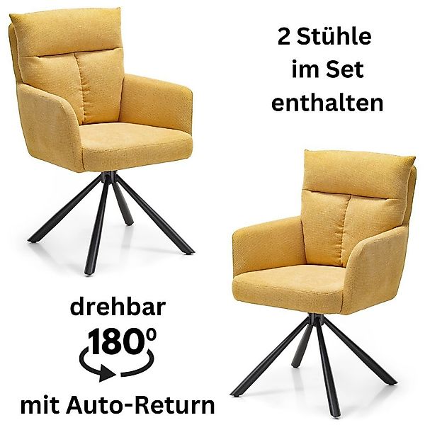 Stolkom Armlehnstuhl "Sofia" (Set) 2 Stk.180 grad drehbar mit Auto-Return, günstig online kaufen