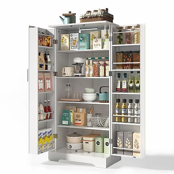 Yorbay Mehrzweckschrank Küchenschrank mit LED-Sensorlicht & günstig online kaufen