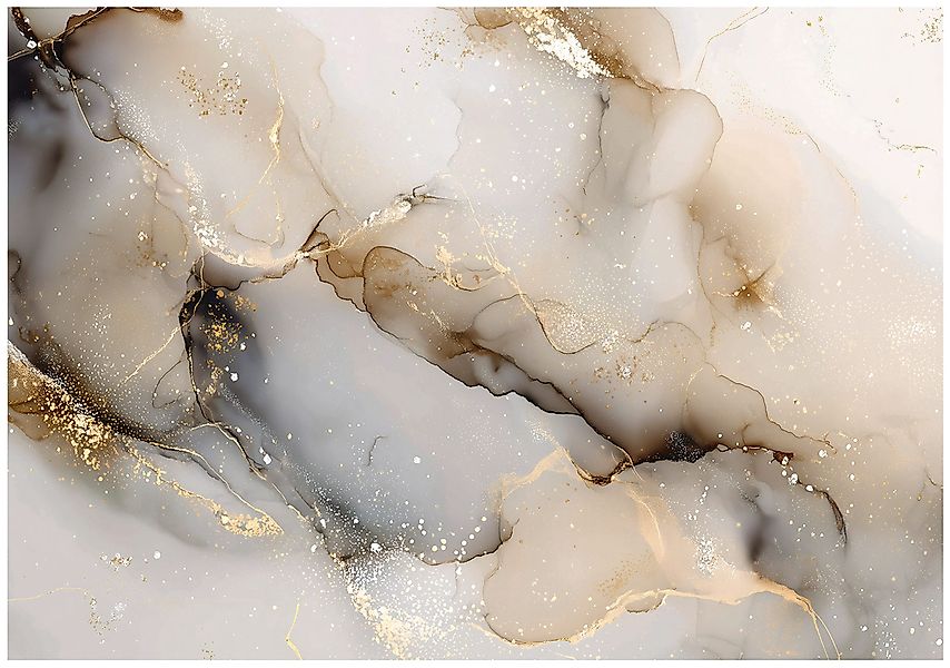 Wallarena Fototapete Marmor Gold Weiß Vlies günstig online kaufen