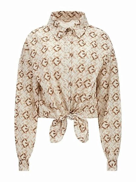 Guess Klassische Bluse Damen Bluse DEA BOWED SHIRT Langarm (1-tlg) günstig online kaufen