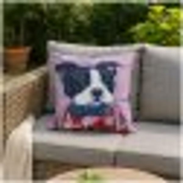 Dekokissen für Sofa und Outdoor Möbel 45 x 45 cm Hund mit Fliege günstig online kaufen
