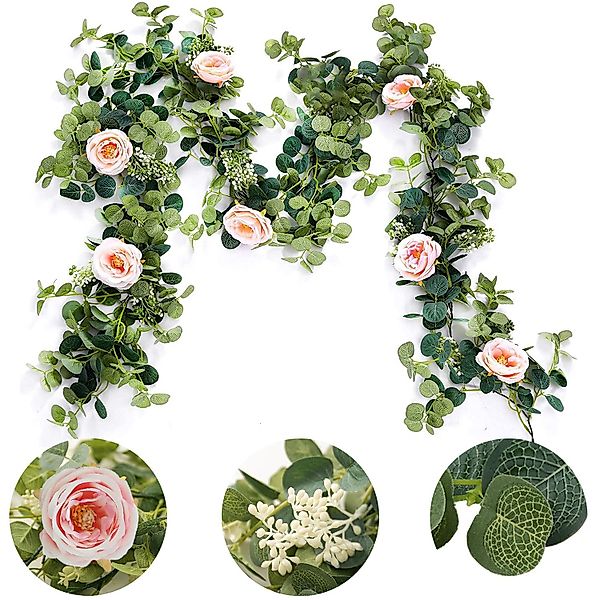 Kunstblume Künstliche Blumen 7 Kamelien Blumenrebe günstig online kaufen