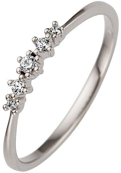 JOBO Fingerring, schmal 585 Weißgold mit günstig online kaufen