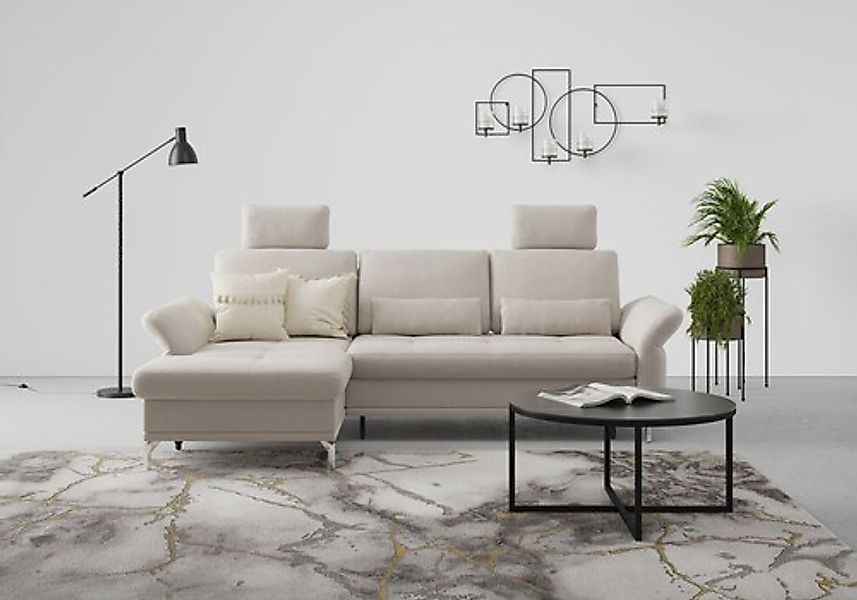 Home affaire Ecksofa »Palm Beach L-Form« Federkern, mit Sitztiefenverstellu günstig online kaufen