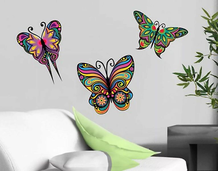 Wandtattoo Tiere No.BP23 Mandala Schmetterlinge günstig online kaufen