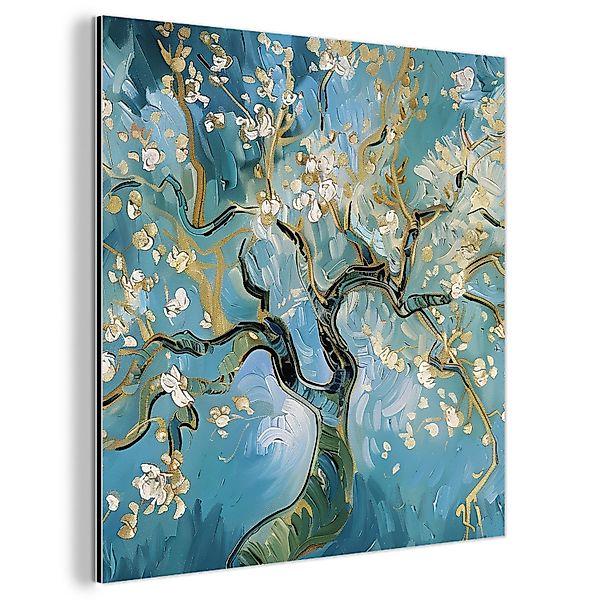 MuchoWow Metallbild Mandelblütenbaum - Blau - günstig online kaufen