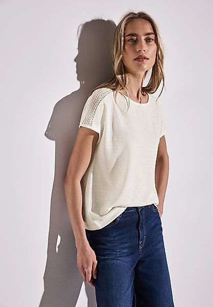 STREET ONE T-Shirt, mit Spitzendetail günstig online kaufen