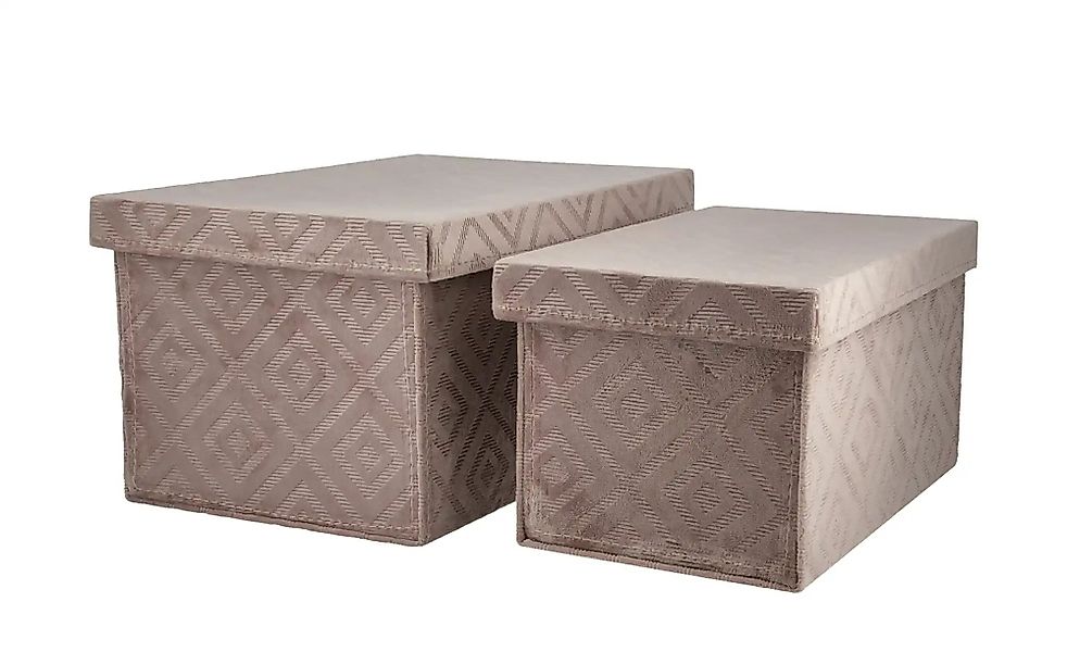 Aufbewahrungsboxen  2er-Set    ¦ rosa/pink ¦ Pappe ¦ Maße (cm): B: 20 H: 16 günstig online kaufen