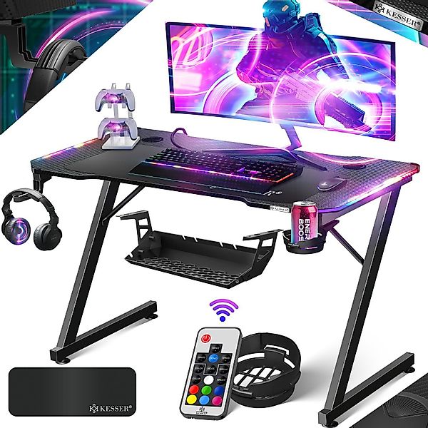 KESSER Gamingtisch, Gaming Schreibtisch mit Getränkehalter günstig online kaufen