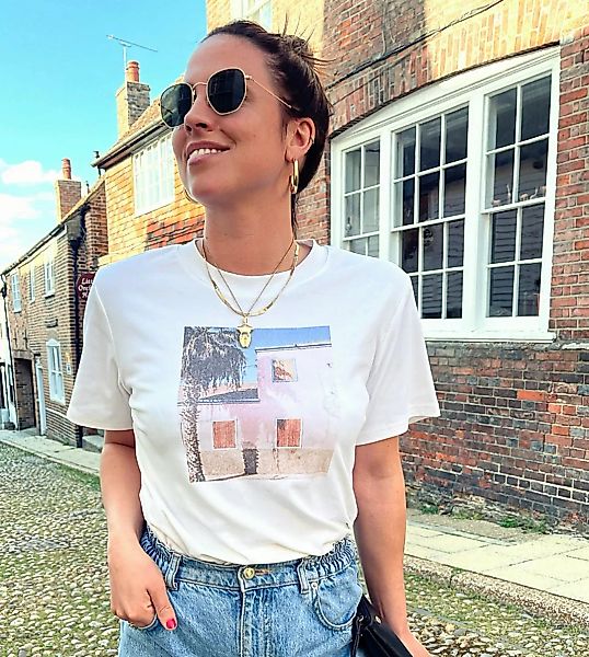 Labelrail x Collyer Twins – Locker geschnittenes T-Shirt mit Fotoaufdruck-W günstig online kaufen