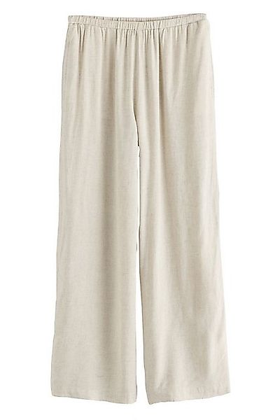 Next Palazzohose Hose mit weitem Bein und Leinenanteil, Kurzgröße (1-tlg) günstig online kaufen