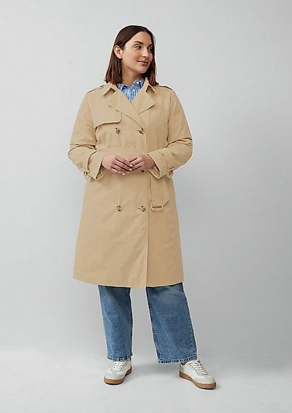 s.Oliver Trenchcoat Outdoor-Mantel Trenchcoat mit Streifen-Futter günstig online kaufen