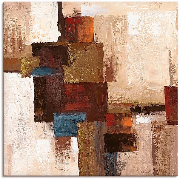 Artland Leinwandbild "Karos Abstrakt I" Muster 1 Stk. tlg. auf Holzrahmen g günstig online kaufen