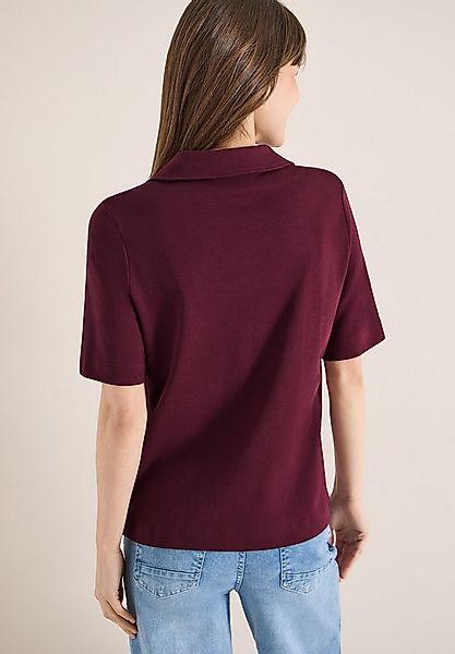 CECIL Poloshirt mit seitlichen Schlitzen im Saum günstig online kaufen