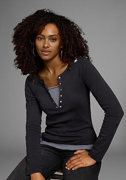 KangaROOS 2-in-1-Shirt Langarm, sehr figurbetont günstig online kaufen