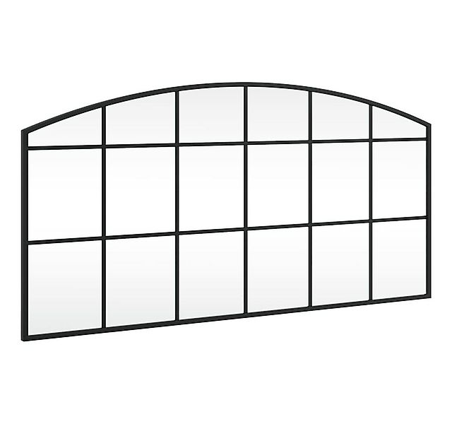 vidaXL Spiegel 100 x 50 cm Wandspiegel Schwarz 100x50 cm Gewölbt Eisen günstig online kaufen