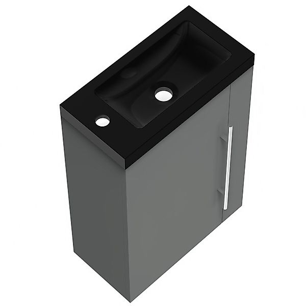 duschspa Waschtisch 45 cm Breite, Schwarz günstig online kaufen