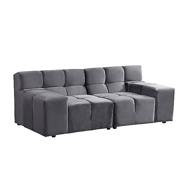 HOME DELUXE Sofa Modulares Sofa ORLENA - Größenauswahl, Ecksofa, Samtstoff, günstig online kaufen