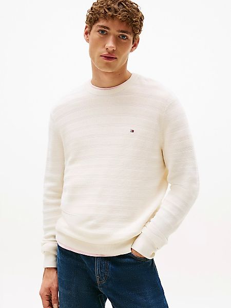 Tommy Hilfiger Rundhalspullover STRIPE STRUCTURE regular günstig online kaufen