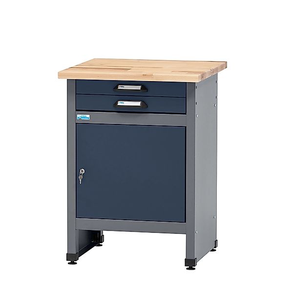 Küpper Werkbank Eintürig mit 2 Schubladen 84 x 60 x 60 cm Dunkelblau günstig online kaufen