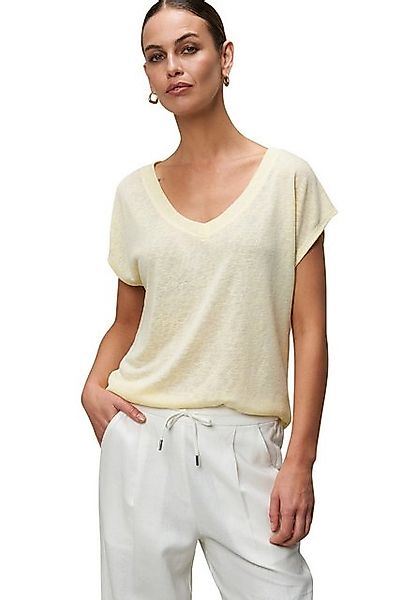 Zero T-Shirt zero Shirt Leinenoptik V-Ausschnitt (1-tlg) Plain/ohne Details günstig online kaufen